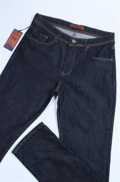 LACARINOYüksek Bel Boru Paça Navy Blue Jean Pantolon