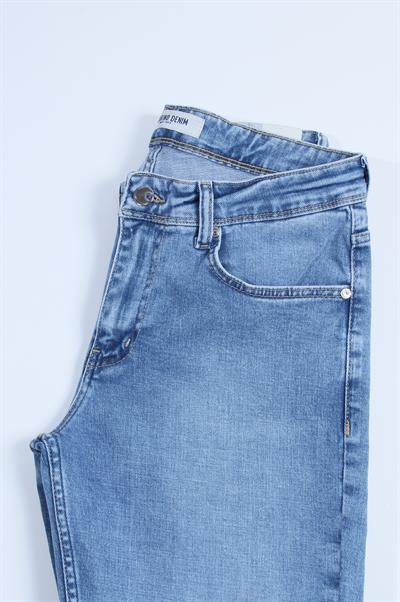 LACARINOErkek Bol Paça Light Blue Jean Pantolon