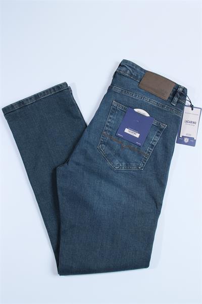 LACARINOErkek Bol Paça Matrix Kesim Od Green Jean Pantolon