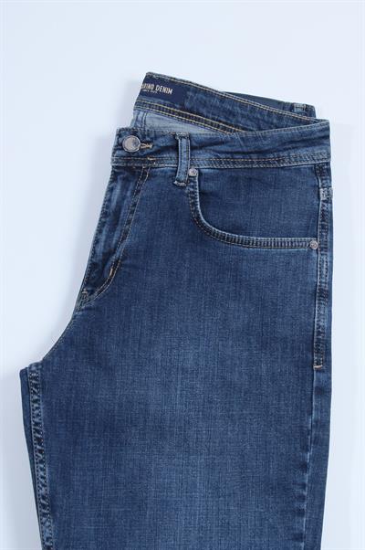 LACARINOYüksek Bel Boru Paça Dark Blue Jean Pantolon