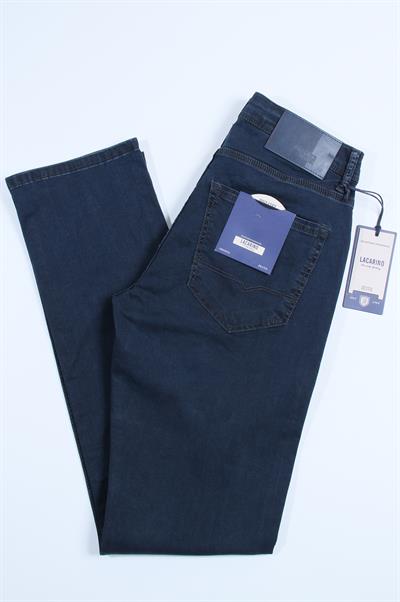 LACARINOYüksek Bel Yarım Boru Paça Blue Füme Jean Pantolon