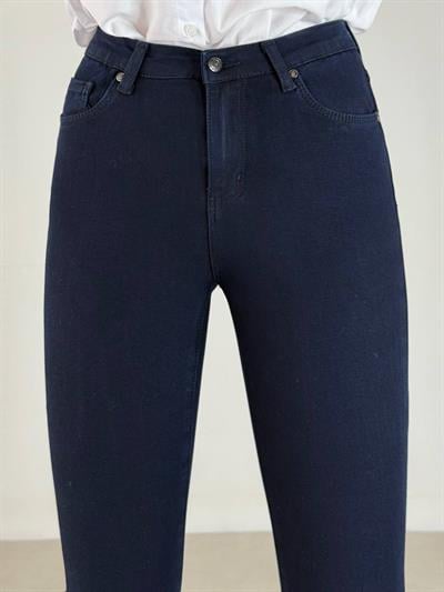 LACARINOKadın Dar Paça Yüksek Bel Navy Blue Jean Pantolon