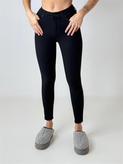 LACARINOYüksek Bel Dar Paça Siyah Jean Pantolon
