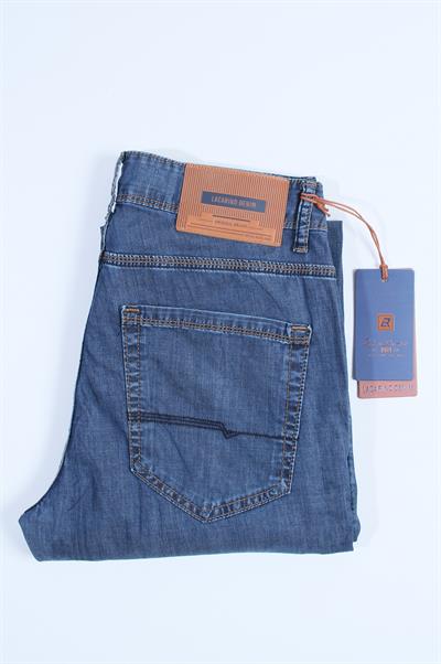 LACARINOYüksek Bel Dar Paça Battal Kesim Blue Jean Pantolon