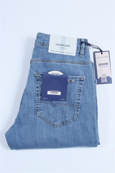 LACARINOYüksek Bel Boru Kesim Light Blue Jean Pantolon
