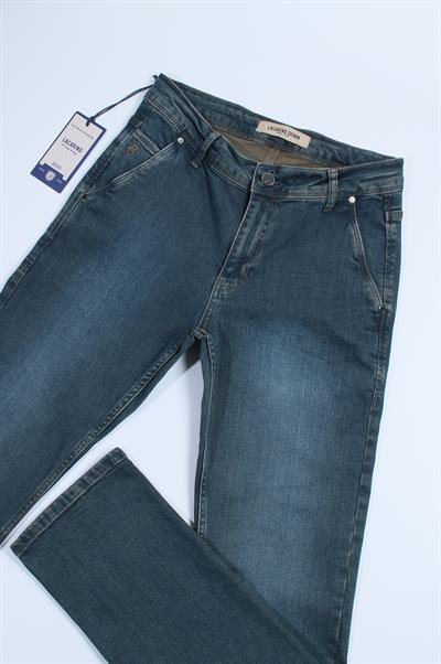 LACARINOYüksek Bel Klasik Kesim Od Green Jean Pantolon