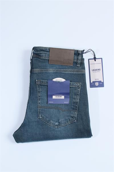 LACARINOYüksek Bel Klasik Kesim Od Green Jean Pantolon