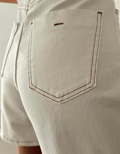LACARINOKadın Yüksek Bel Kemik Denim Şort