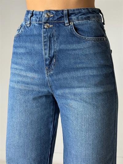 LACARINOYüksek Bel Normal Kalıp Blue Jean Pantolon