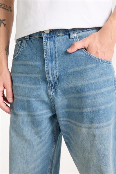 LACARINOErkek Rahat Kalıp Bol Kesim Super Baggy Blue Tint Jean Pantolon