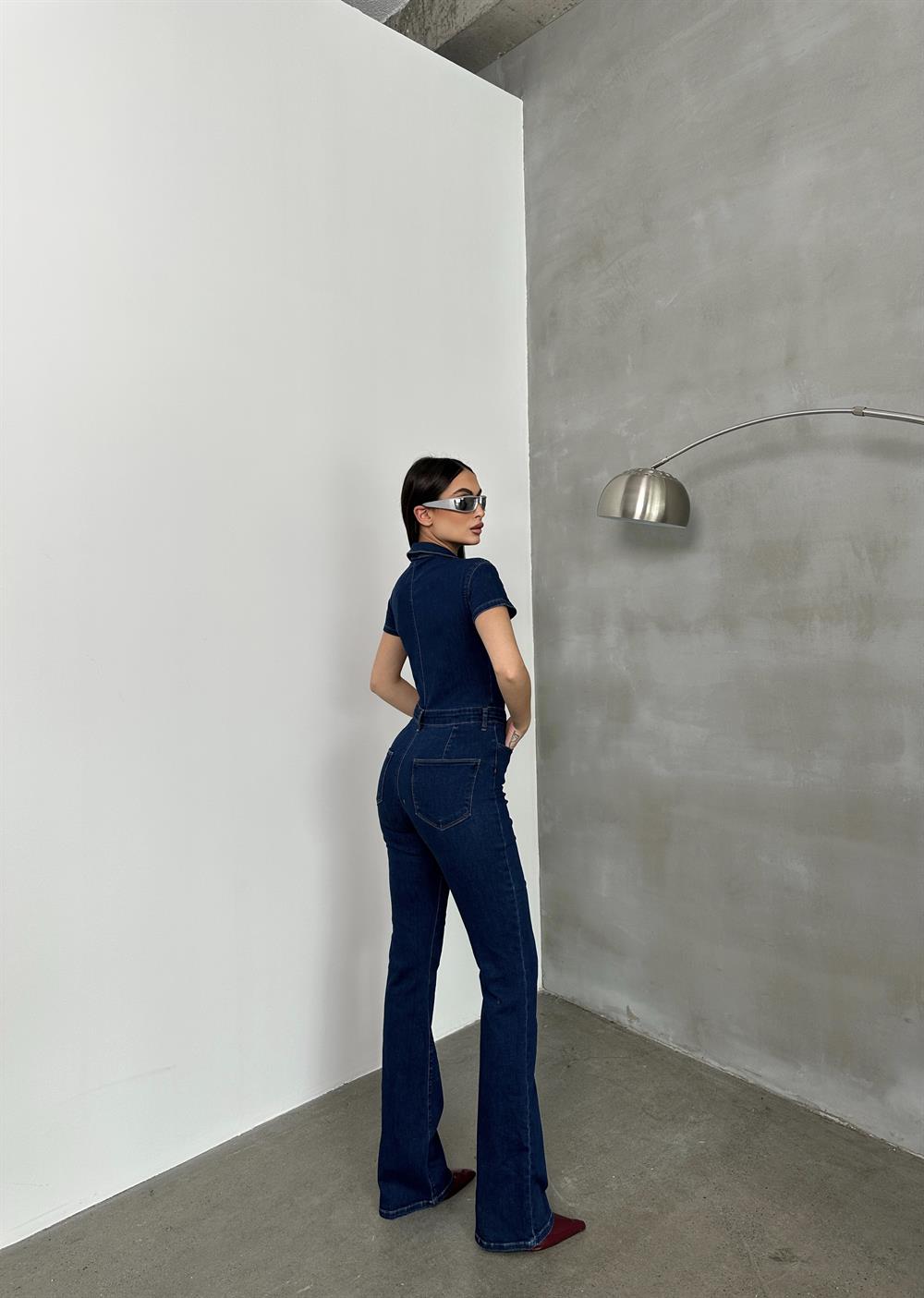 LACARINOKadın Rinse Denim Tulum 