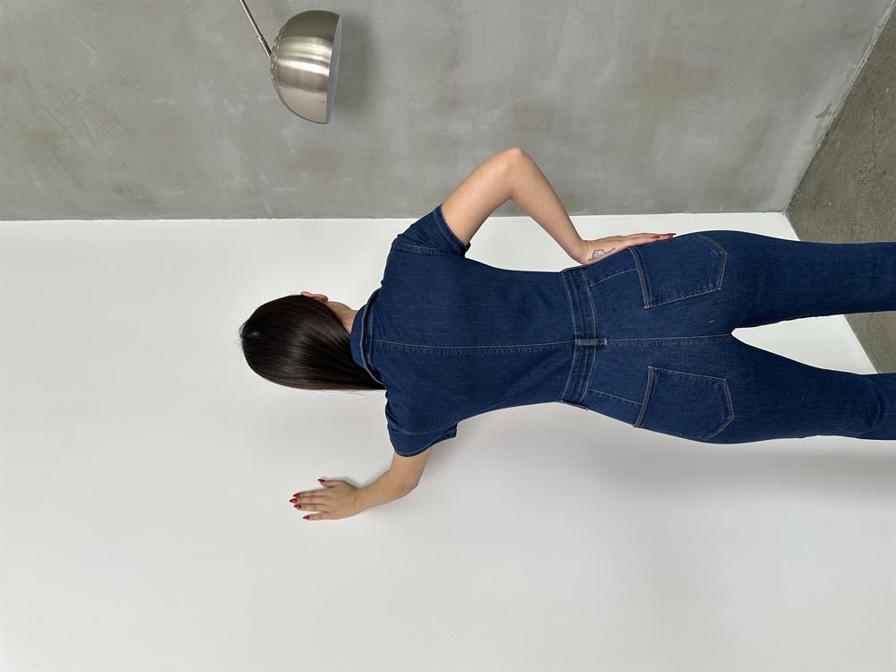 LACARINOKadın Rinse Denim Tulum 