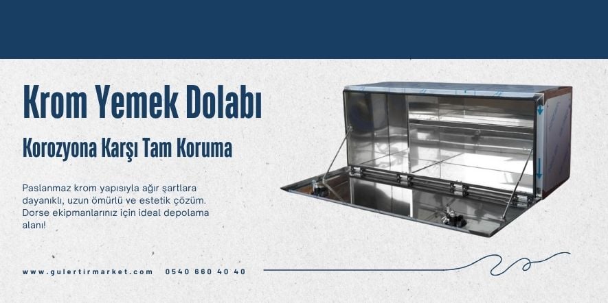 Krom Dorse Yemek Dolabı - 150 cm paslanmaz çelik model