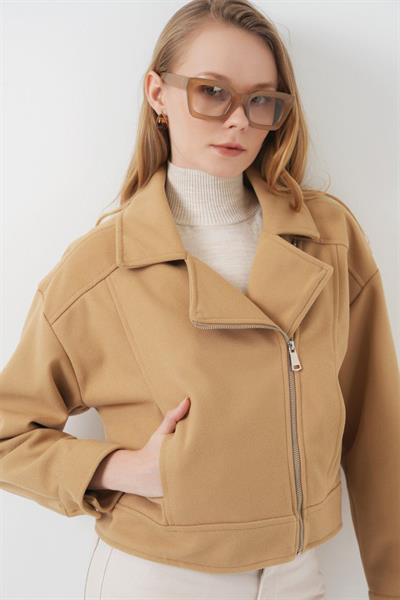 0717 Kısa Kaşe Ceket - Bisküvi