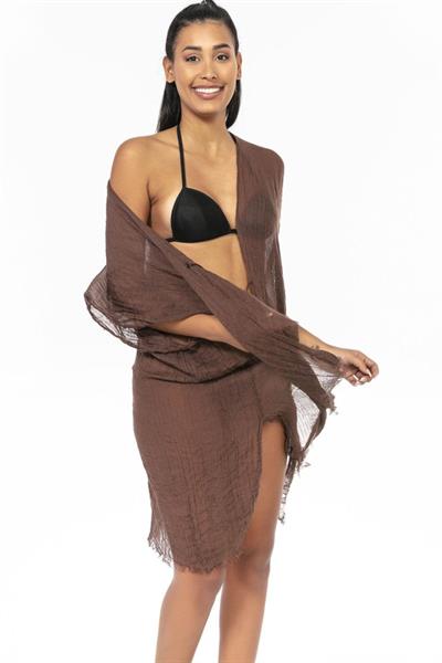13479-2 Kahverengi Pareo