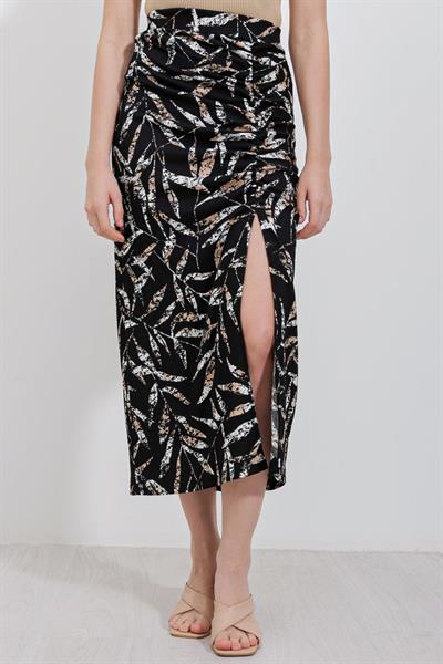 1880 Yırtmaçlı Etek - C.Siyah