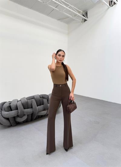 230 Gr Poly Viscose Full Lycra İspanyol Paça Pantolon