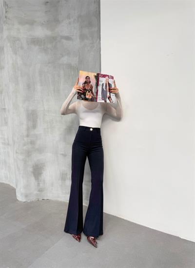 230 Gr Poly Viscose Full Lycra İspanyol Paça Pantolon