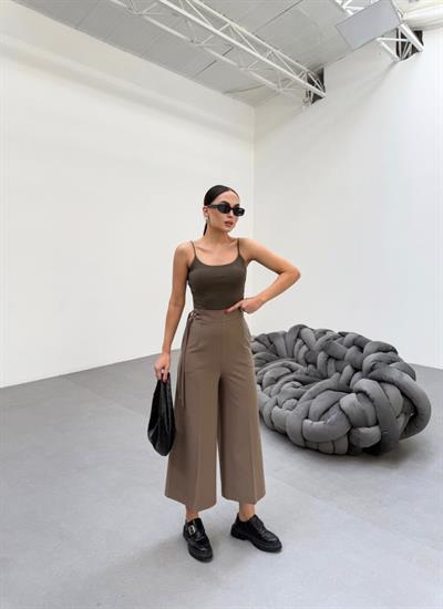 230 Gr Poly Viscose Full Lycra Metal Toka Aksesuarli Pantolon