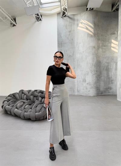 230 Gr Poly Viscose Full Lycra Metal Toka Aksesuarli Pantolon