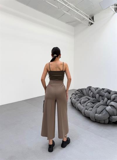 230 Gr Poly Viscose Full Lycra Metal Toka Aksesuarli Pantolon