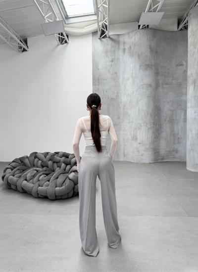 230 Gr Poly Viscose Full Lycra Pi̇leli̇ Palazzo Pantolon