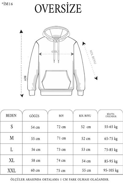 3 İplik Kapşonlu Sweatshirt Hoodie - Siyah