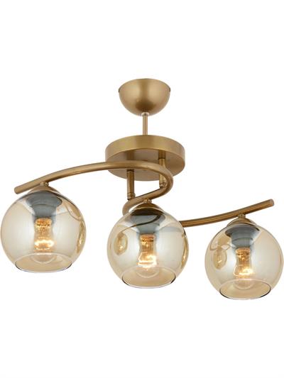 3 lü Eskitme Bal Camlı Modern Avize