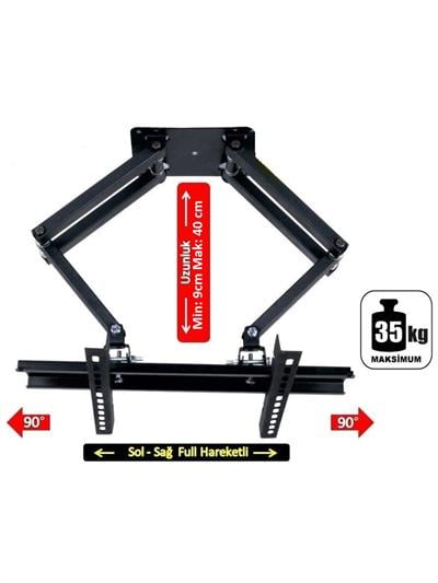 32 - 55 82 - 140 Ekran Led ve Lcd Tv Hareketli Duvar Askı Aparatı + Su Terazili