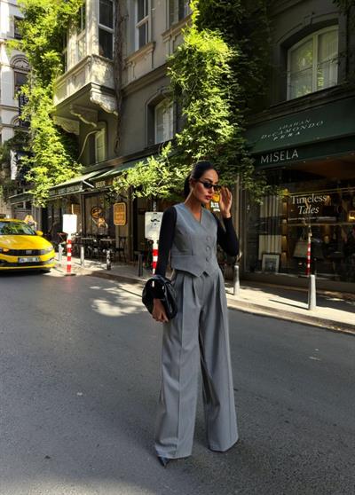 330 Gr Poly Viscose Astarli Suit Takim