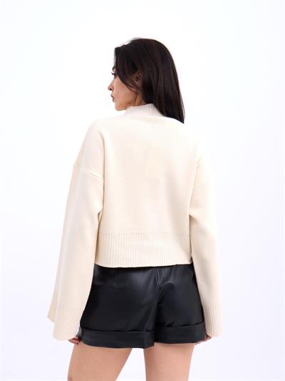 3628 KOL GENİŞ KAZAK-KREM