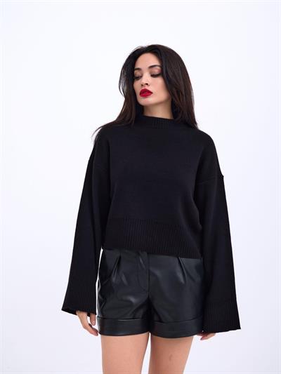 3628 KOL GENİŞ KAZAK-SİYAH