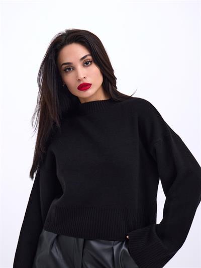 3628 KOL GENİŞ KAZAK-SİYAH