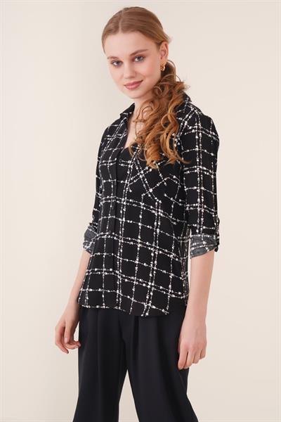 3639 TEK CEPLİ GÖMLEK - A.Siyah