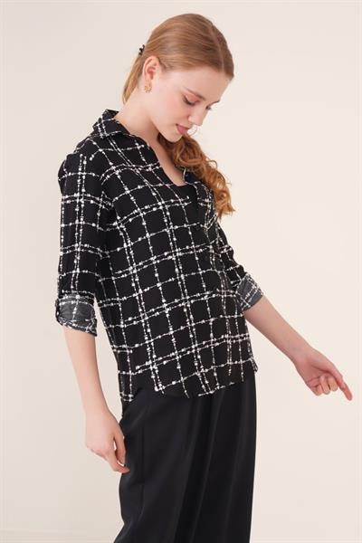 3639 TEK CEPLİ GÖMLEK - A.Siyah