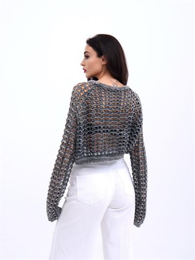 3958 TRİKO FİLE BOLERO-ANTRASİT