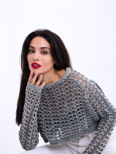 3958 TRİKO FİLE BOLERO-GRİ