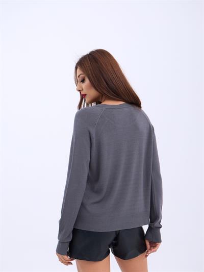 4201 TRİKO SIFIR YAKA BASİC SALAŞ-ANTRASİT