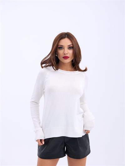 4201 TRİKO SIFIR YAKA BASİC SALAŞ-EKRU