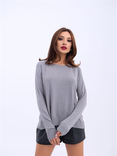 4201 TRİKO SIFIR YAKA BASİC SALAŞ-GRİ