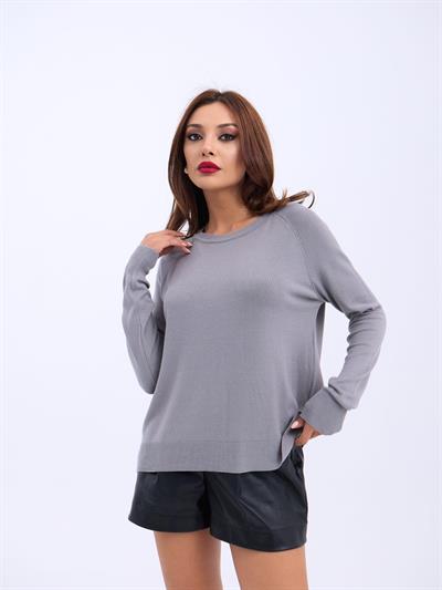 4201 TRİKO SIFIR YAKA BASİC SALAŞ-GRİ