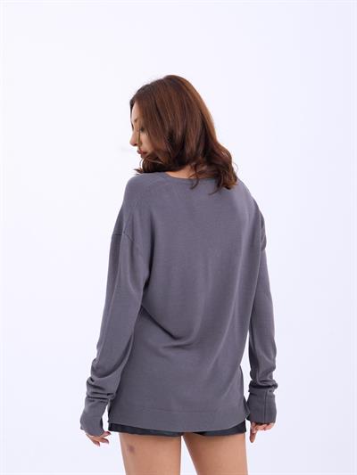 4202 TRİKO V YAKA BASİC SALAŞ-ANTRASİT