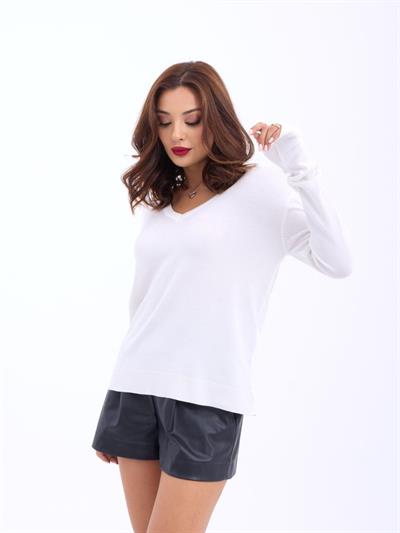 4202 TRİKO V YAKA BASİC SALAŞ-EKRU