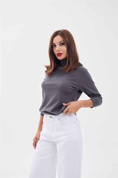 4212 TRİKO FAKİR KOL BALIKÇI KAZAK-ANTRASİT