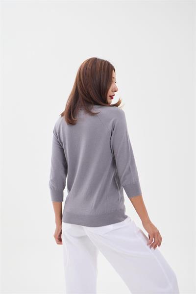 4212 TRİKO FAKİR KOL BALIKÇI KAZAK-GRİ