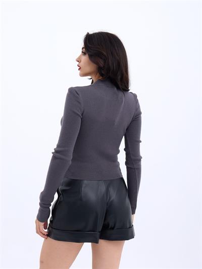 42201 TRİKO BASİC KAZAK-ANTRASİT