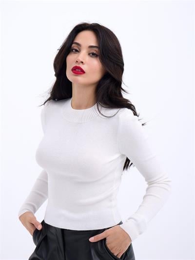 42201 TRİKO BASİC KAZAK-EKRU