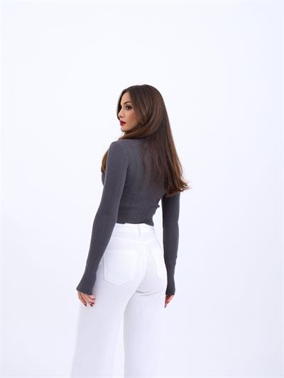 42231 TRİKO BALIKÇI KAZAK-ANTRASİT