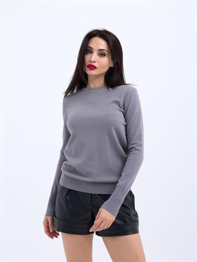 42281 TRİKO SALAŞ KAZAK-GRİ