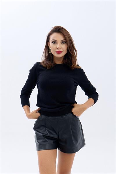 42281 TRİKO SALAŞ KAZAK-SİYAH